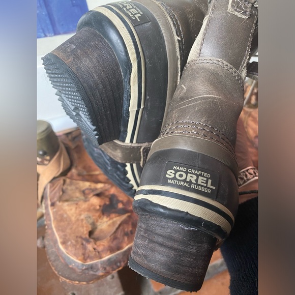 SOREL Carly Conquest I leather duck  boots waterproof size 7 - Picture 12 of 14